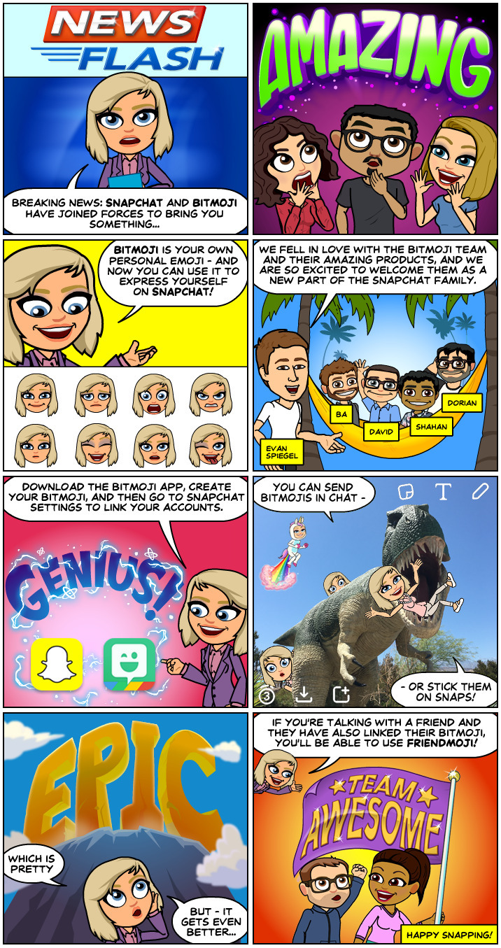 Snapchat Announces Bitmoji Integration - New Options for Your Snaps | Social Media Today