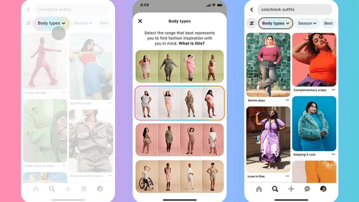 Pinterest body type search